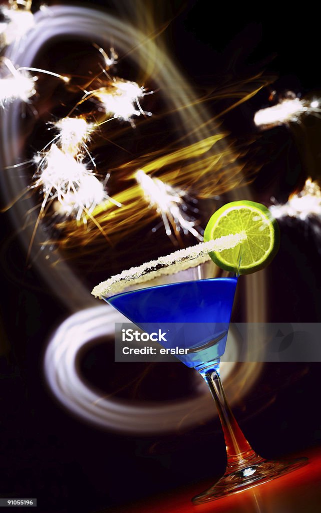 Azul e sparks - Foto de stock de Aperitivo royalty-free