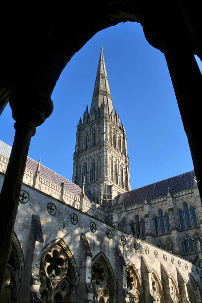 istock View of Salisbury Cathedral through cloisters 91055308
