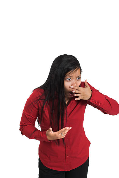 istock woman sensing bad smell 91055704