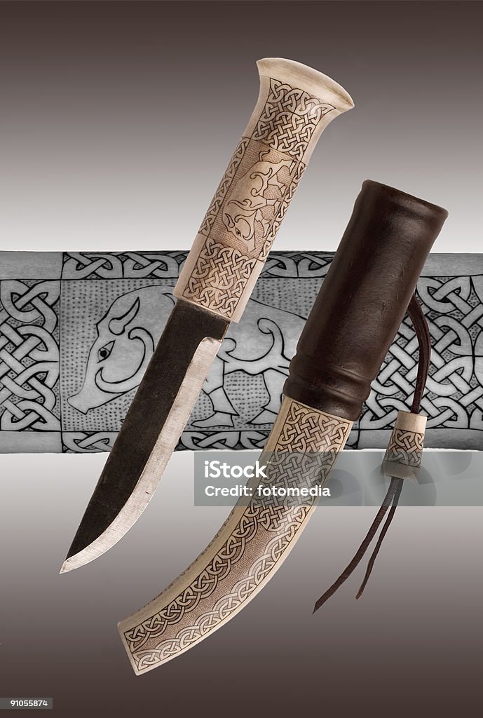 Дикий Кабан нож - Стоковые фото Кельтский стиль роялти-фри