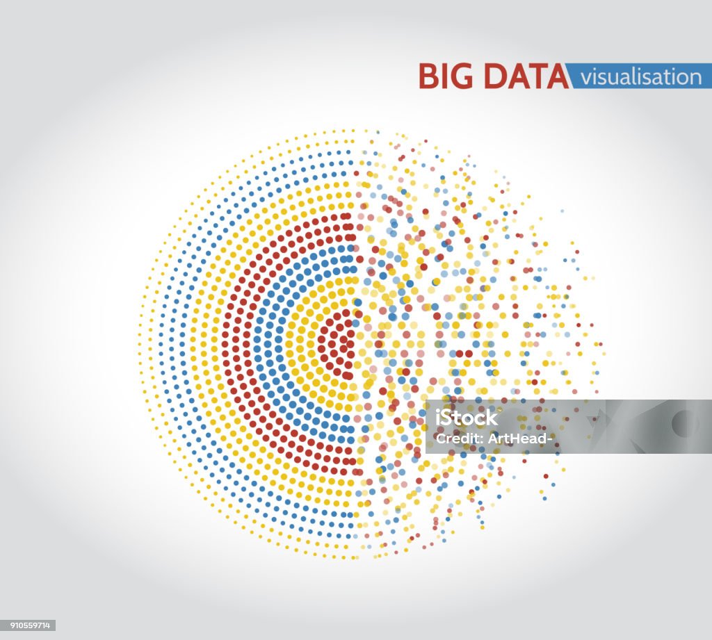 Machine abstraite de données volumineuses des algorithmes d’apprentissage. - clipart vectoriel de Chaos libre de droits