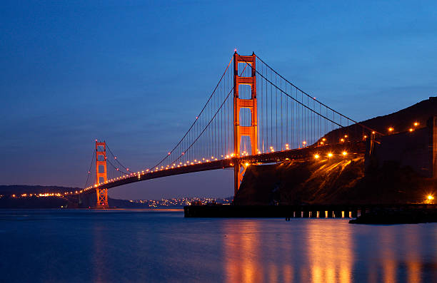 istock Golden Gate Glowing in the Dusk 91056261