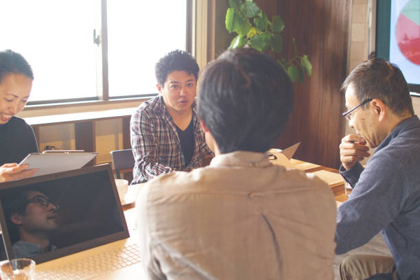 istock Plan for the project in the Japanese office 910563176