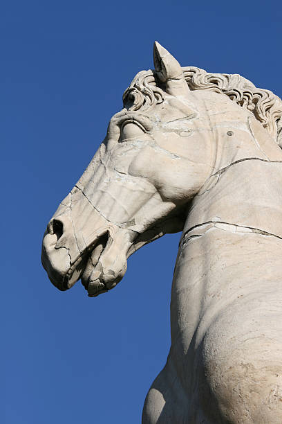 istock Ancient sculpture  of a horse 91056324