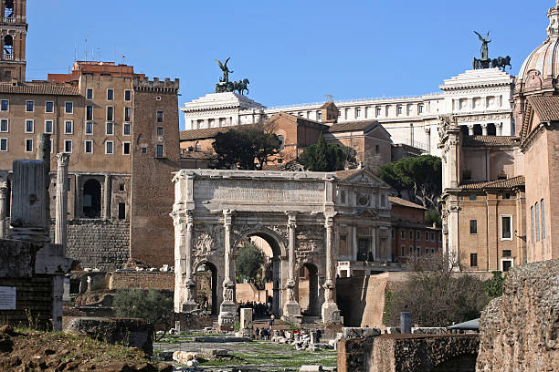 A photo taken with the Roman Forum.