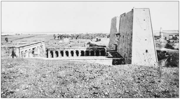 istock Antique photograph of World's famous sites: Great Temple, Edfoo, Egypt 910567214