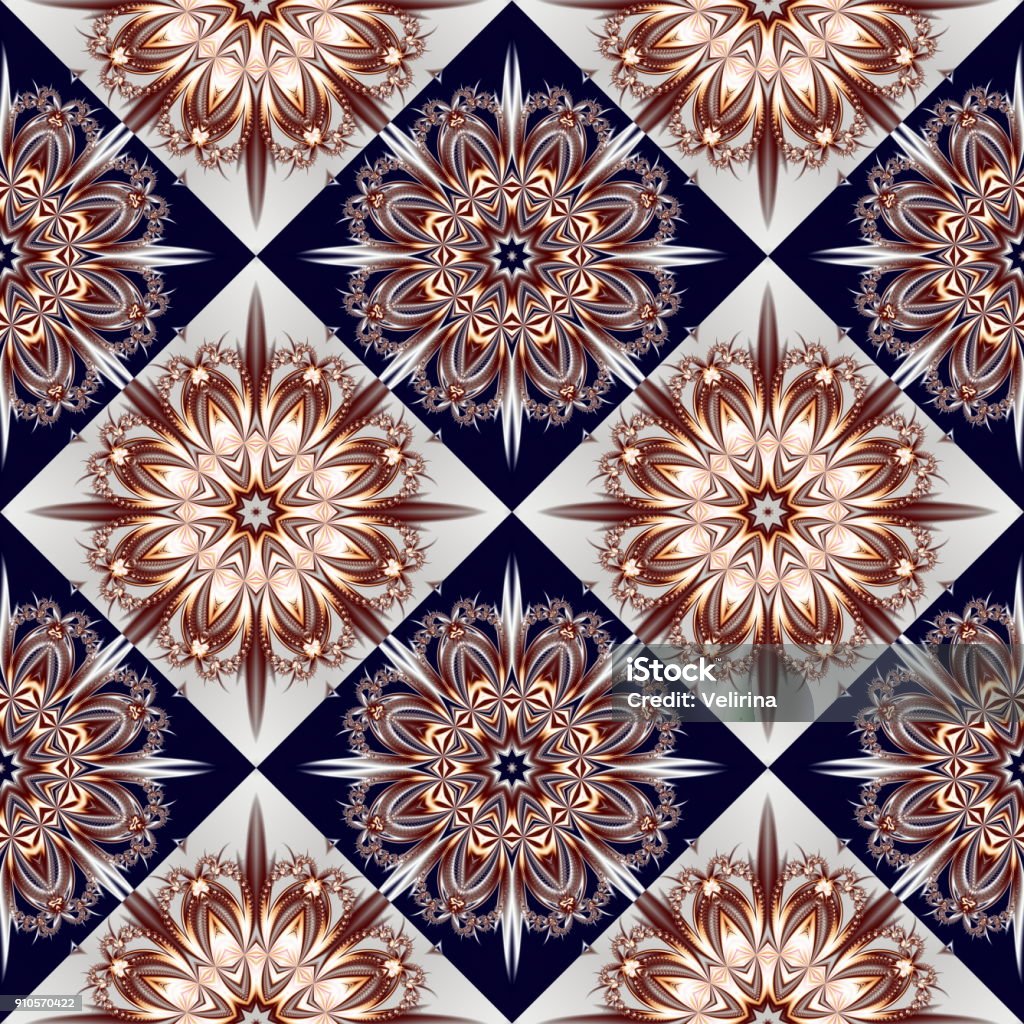 2tone Pattern Twotone Seamless Pattern With Floral And Square Ornament You Can Use It ...