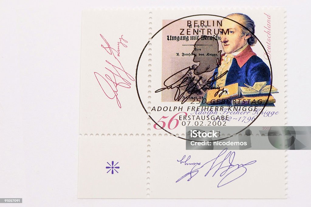 Philately Stamp dedicated to Mozart.  Wolfgang Amadeus Mozart Stock Photo
