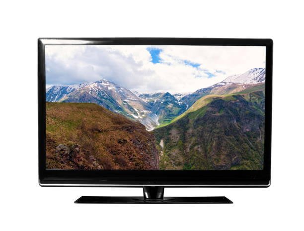istock TV with the mountains view 910579102