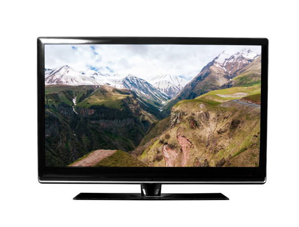 istock TV with the mountains view 910579114