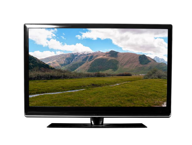 istock TV with the mountains view 910579116
