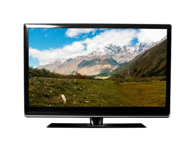 istock TV with the mountains view 910579118