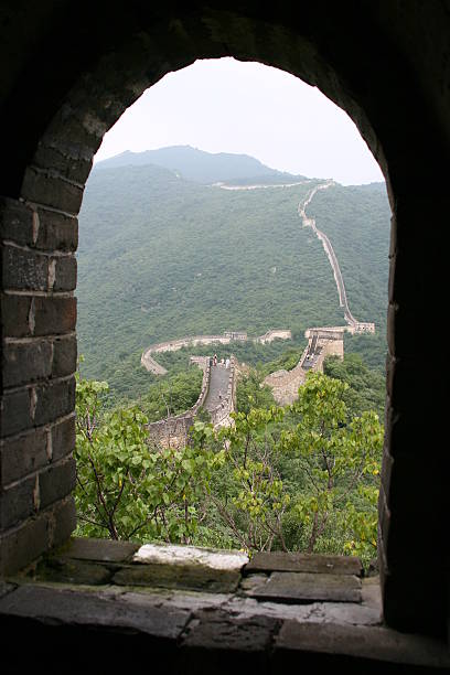 Great Wall of China leads into the distance