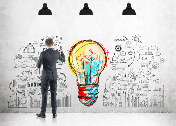 istock Businessman with a marker, idea 910584932