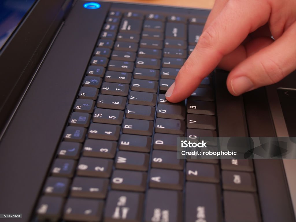 Hit Any Key  Adult Stock Photo