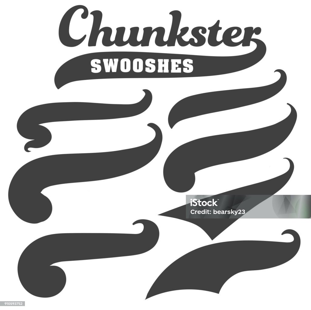 Black squiggle swoosh text font tail for baseball tshirt design Black squiggle swoosh text font tail for baseball tshirt designs Baseball - Sport stock vector