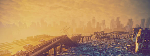 istock Ruins of the city. 910596070