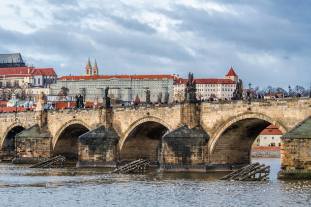 istock The arches of the ancient Charles bridge 910605866