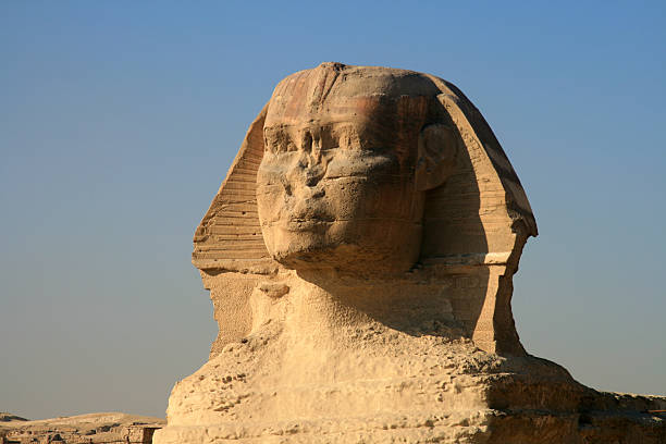 grand sphinx de gizeh au caire, en égypte - zoomorphic photos et images de collection