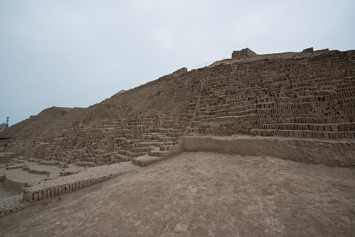 The Huaca Pucllana in the Miraflores district of Lima, Peru