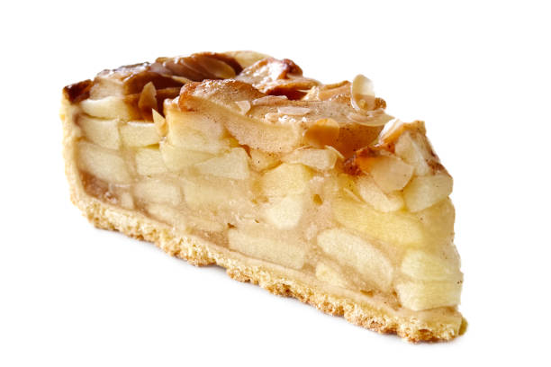 istock A slice of apple pie isolated on white. 910616484