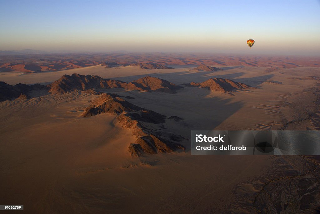 Balloning Namib Desert  Hot Air Balloon Stock Photo