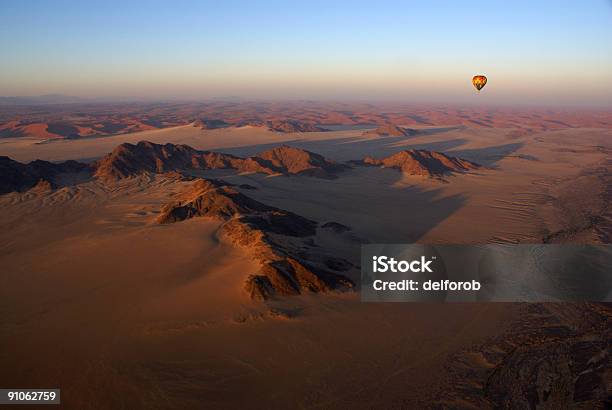 Balloning Namib Desert Stock Photo - Download Image Now - Hot Air Balloon, Namibia, Desert Area