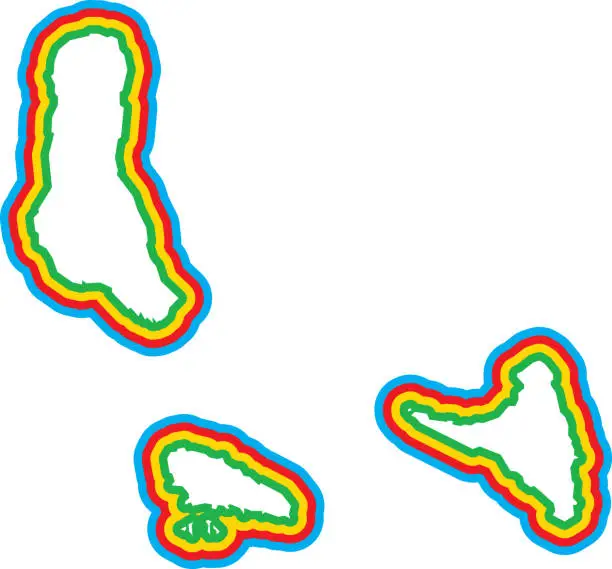 Vector illustration of Comoros Outline