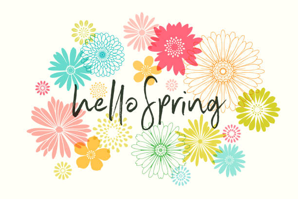 Spring Flowers Stock Illustration - Download Image Now - Flower, Springtime, Backgrounds - iStock