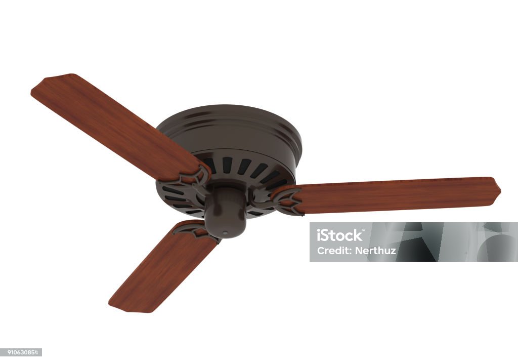 Fan Stock Ceiling Fan Isolated Stock Photo - Download Image Now - Ceiling Fan ...
