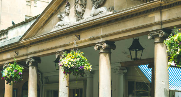 istock King's and Queen's baths the Pump Room entrance, Bath 910633798