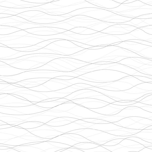фон горизонтальные изогнутые линии бесшовные шаблон - striped pattern curve squiggle stock illustrations