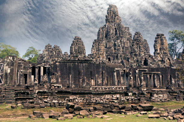 istock Ancient Bayon Temple (12th century)  At Angkor Wat, Siem Reap, Cambodia 910648294