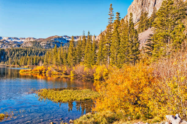 istock Mammoth Mary Lake with Fall Colors 910651856