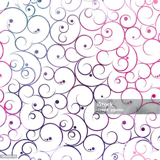 Colored Abstract Hand Painted Watercolor Background Seamless Pattern Vector Illustration Stock Illustration - Download Image Now
