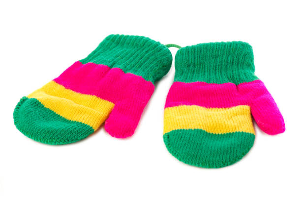 Mittens baby on a white background isolation