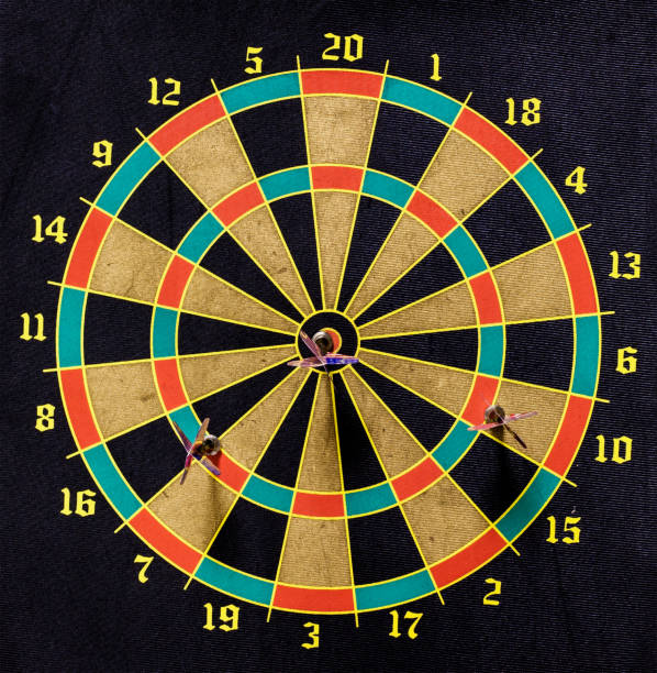 istock Bulls eye on magnetic dartboard 910662740