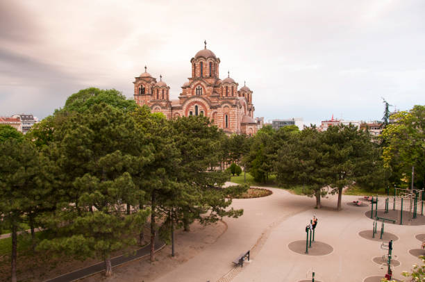 istock saint Mark`s church in Belgrade 910666224