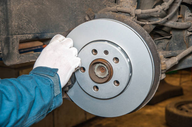 istock replacement of the brake disc at an authorized service center 910707184