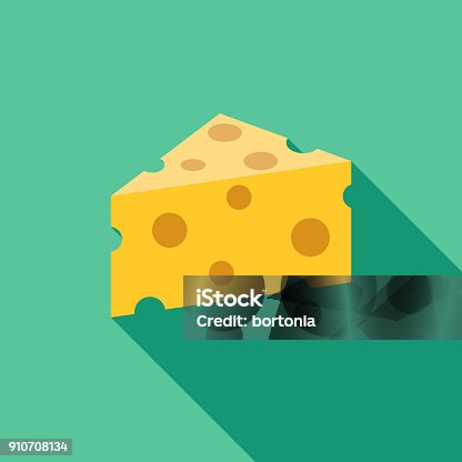istock Cheese Flat Design BBQ Icon with Side Shadow 910708134