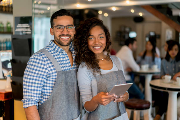 istock Business owners working together at a restaurant 910714966