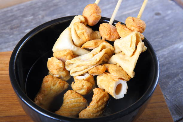 istock Fish cake skewer in a bowl 910729348