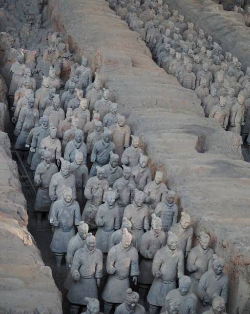 istock Terracotta army warriors in Xian China 910736046