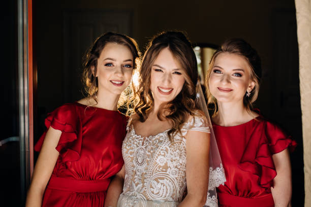 istock Bride and bridesmaids during the wedding preparations 910736396