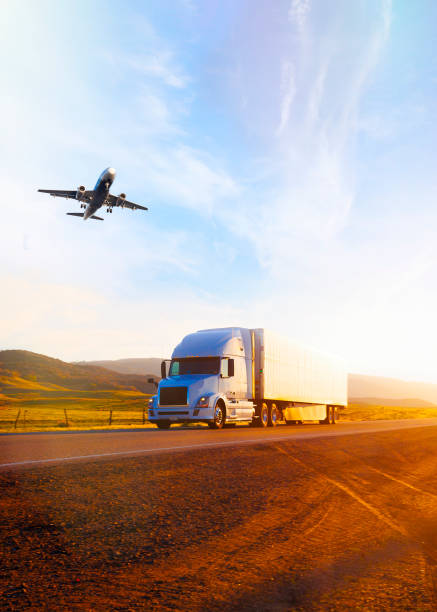 istock Transportation- Truck and Airplane 910742714