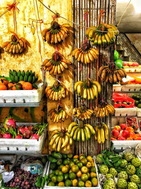 Tropical fruits in street market