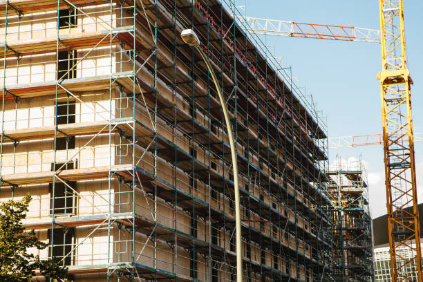 istock Building construction. Unfinished object of construction of a new building. 910752572