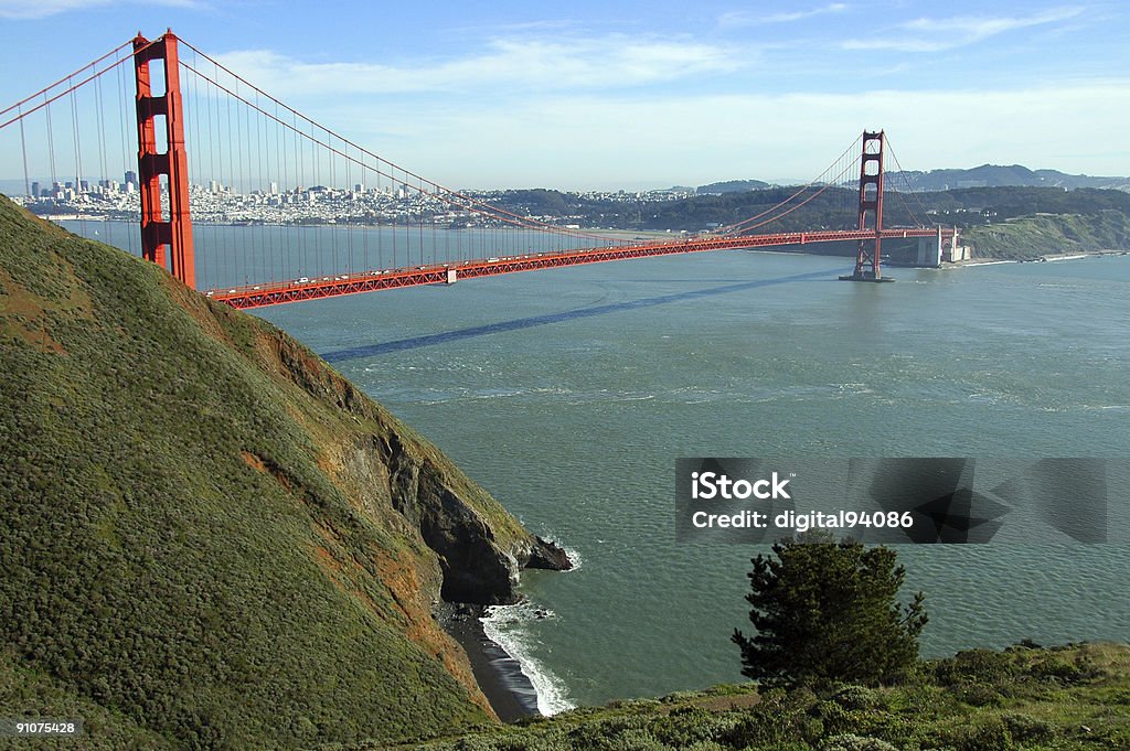 Golden Gate vista - Foto de stock de Arquitetura royalty-free