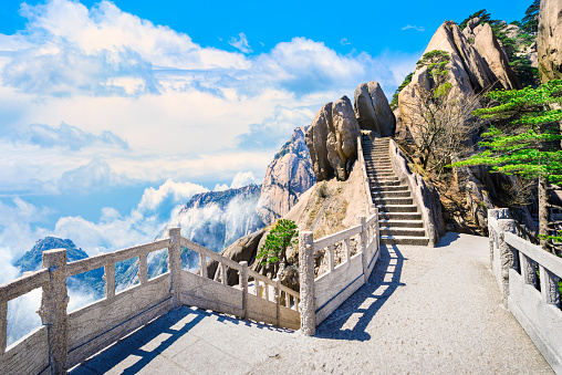 Landscape of Huangshan Mountain (Yellow Mountains). Located in Anhui province in eastern China.