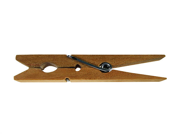 istock Wooden clothespin on white background 91076667